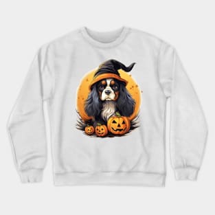 Halloween Cavalier King Charles Spaniel Dog #4 Crewneck Sweatshirt